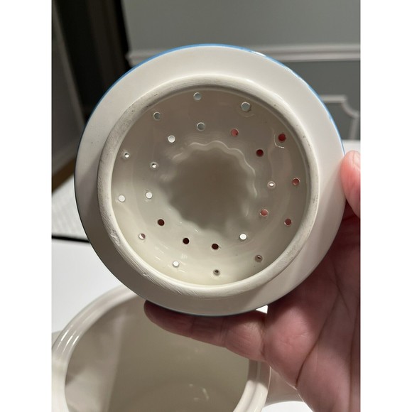 Vtg National Potteries LILAC TIME Bedford Ohio Juicer Pitcher & 5 Juice Glasses - Picture 8 of 16